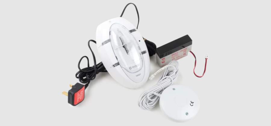 Aico mains powered fire alarm for Deaf and Hard of Hearing, with RadioLINK